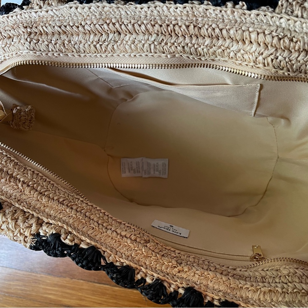 NWT! kate spade new york x Target Raffia Bow Tote Bag in Natural - Picture 9 of 9